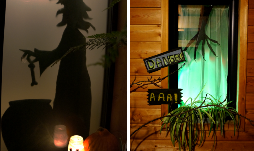 déco fenêtre halloween à faire soi-même